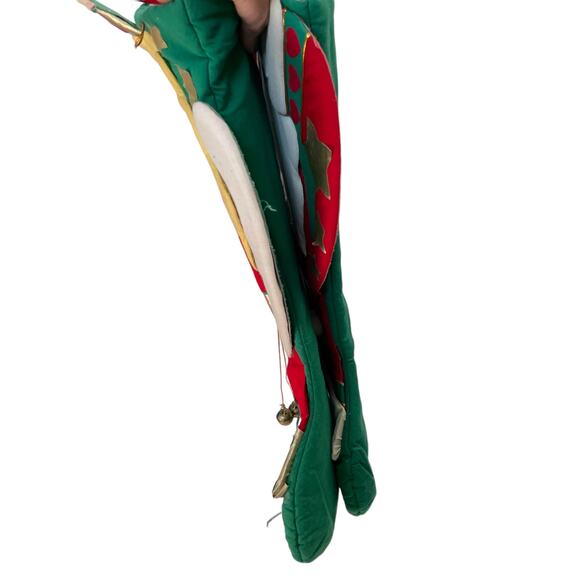 Vintage Christmas Stocking Lot of 2 Santa & Angel Stiff Cardboard Front READ - Picture 9 of 16